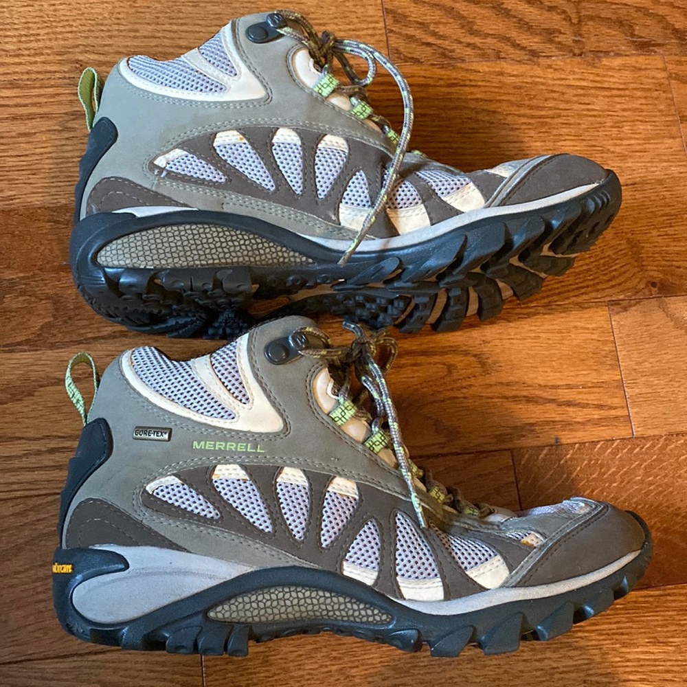 Merrell women’s trail/hiking shoe, Vibram soles and Gore-Tex upper